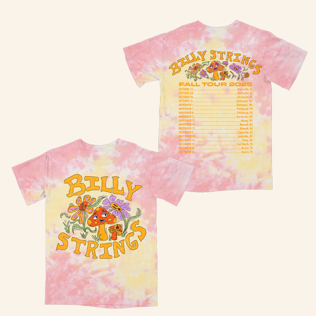 Billy Strings Merch Mushroom Tie Dye T-Shirt Christmas Gifts For Wife