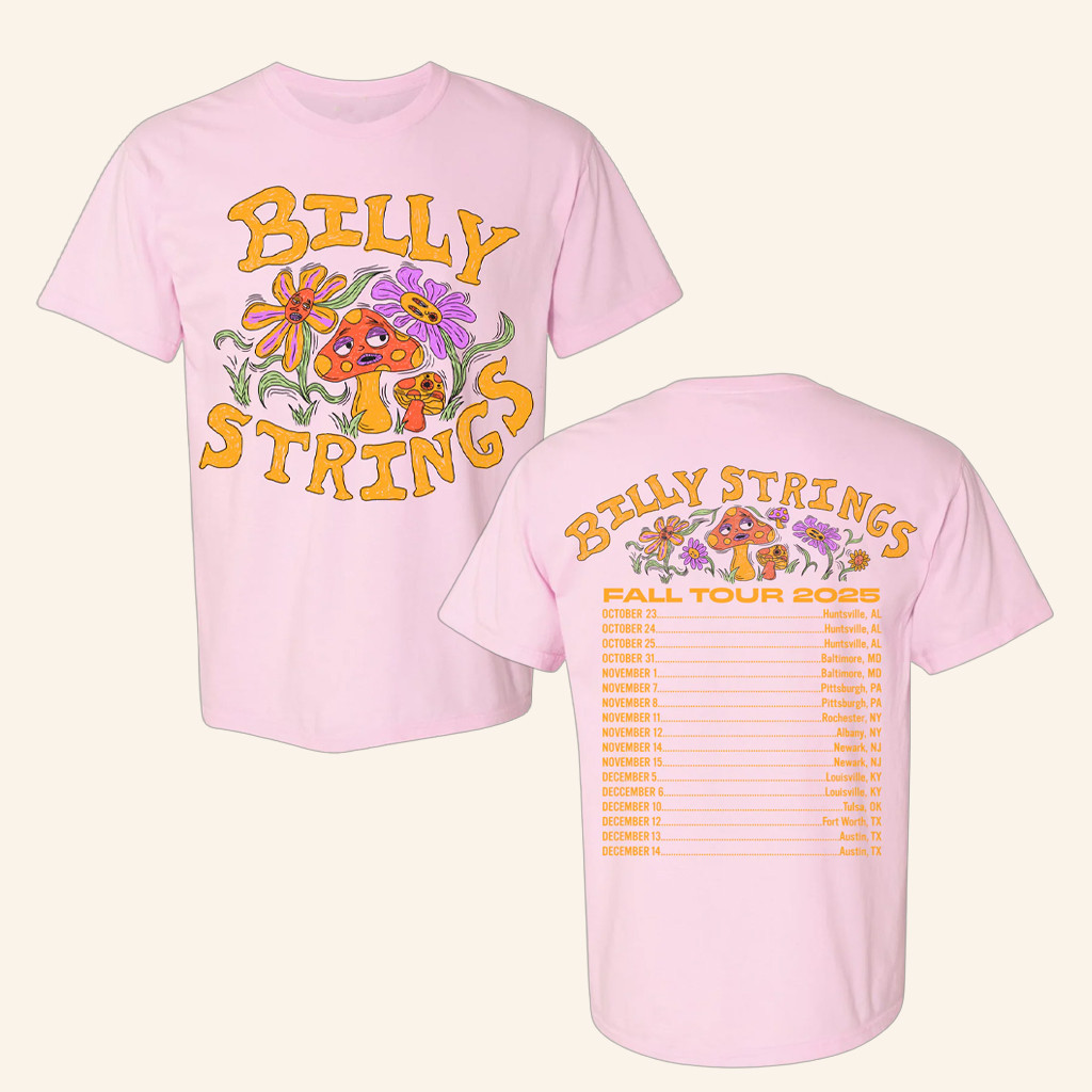 Billy Strings Merch Mushroom With Dates Benefiting NBCF T-Shirt Christmas Gifts For Sister