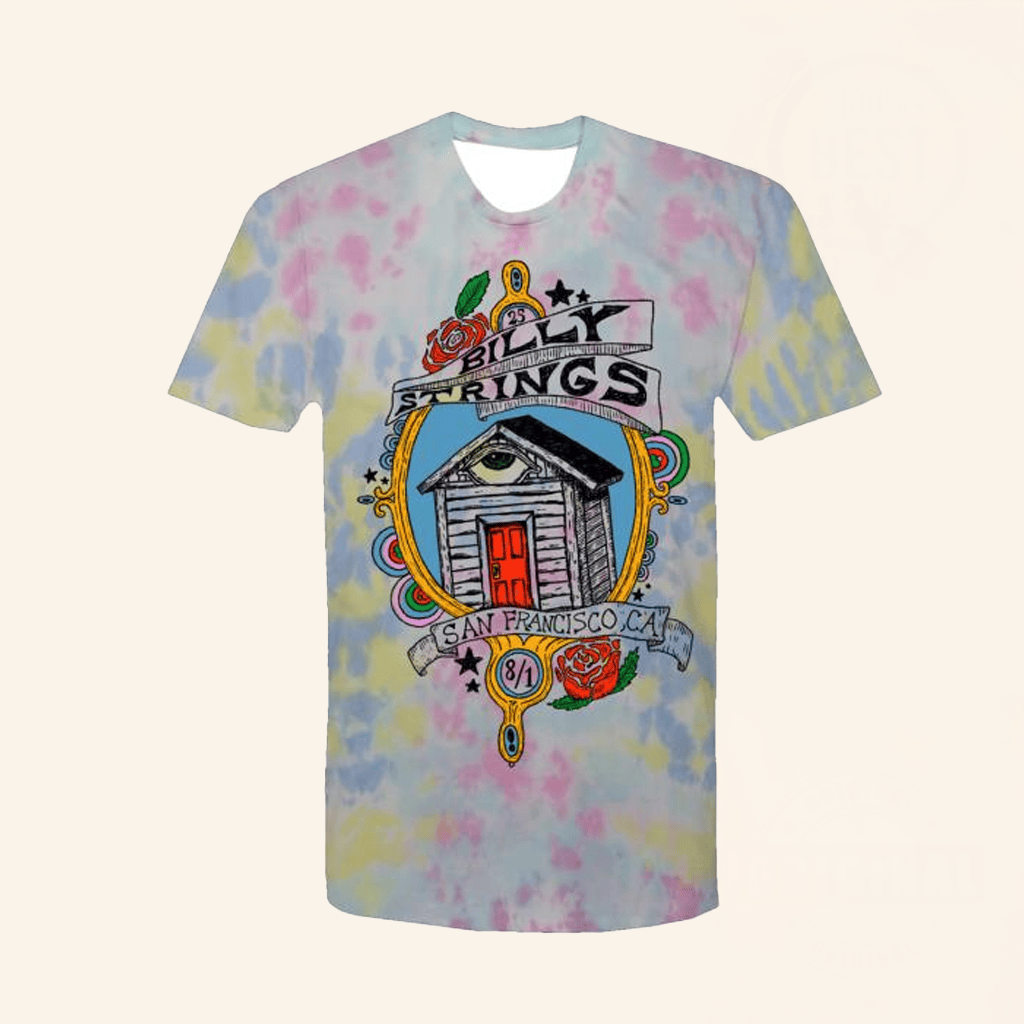Billy Strings Merch San Francisco House Tie Dye T-Shirt Friends Gifts Billy Strings Merch San Francisco House Tie Dye T-Shirt Friends Gifts