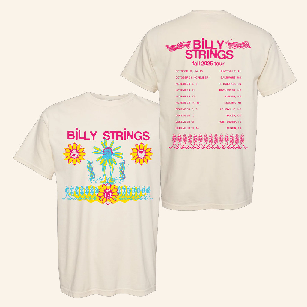 Billy Strings Merch Seeing Flower With Dates T-Shirt Christmas Presents For Her