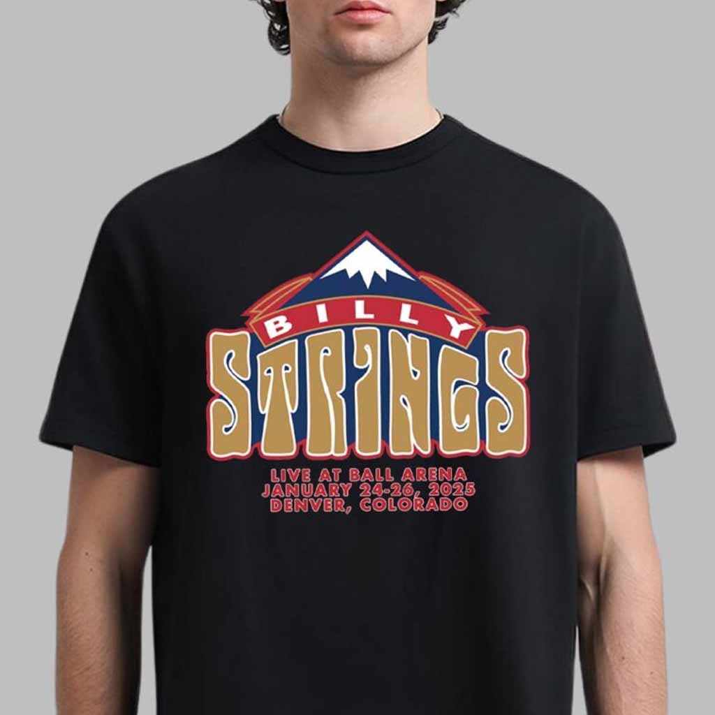 Billy Strings Merch Tee For Show Live At Ball Arena In Denver Colorado On January 24 26 2025 Denver Nuggets Logo Style T-Shirt Music Lover Gifts For Him Billy Strings Merch Tee For Show Live At Ball Arena In Denver Colorado On January 24 26 2025 Denver Nuggets Logo Style T-Shirt Music Lover Gifts For Him