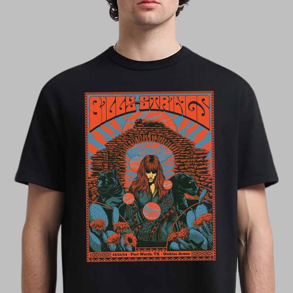 Billy Strings Poster For Show In Fort Worth Texas At Dickies Arena On December 12 2024 T-Shirt Billy Strings Merch Husband Gifts Billy Strings Poster For Show In Fort Worth Texas At Dickies Arena On December 12 2024 T-Shirt Billy Strings Merch Husband Gifts