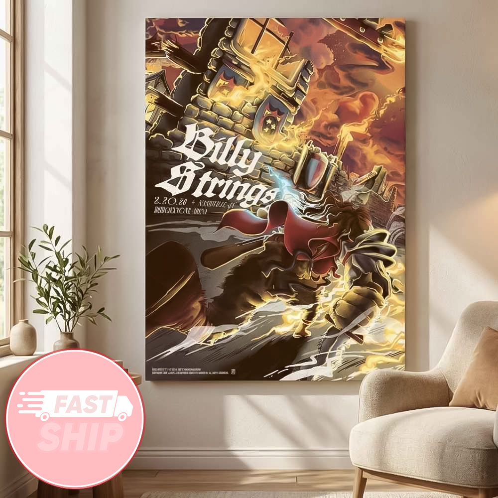 Billy Strings Winter Tour 2026 At Bridgestone Arena Nashville February 20 2026 Single Event Poster Concert