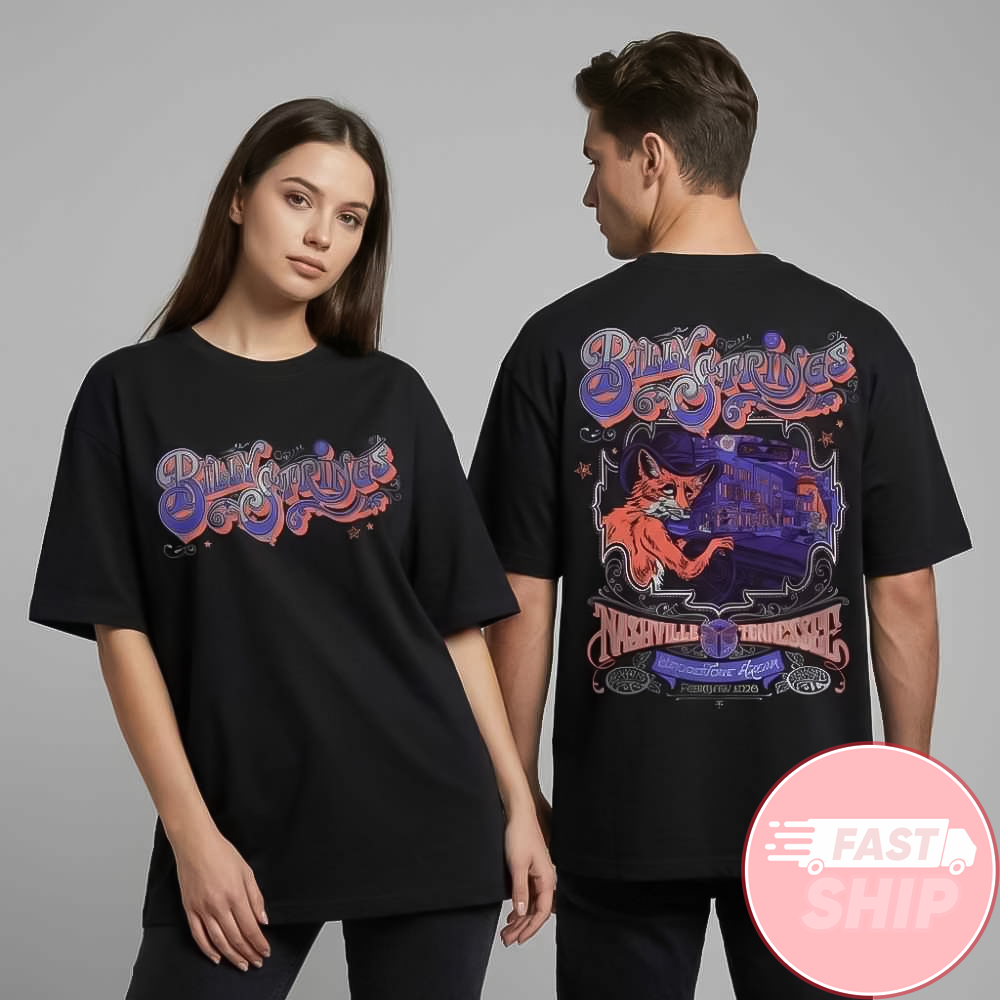 Billy Strings Winter Tour 2026 Shirt Nashville Dual Night 20-21 February At Bridgestone Arena Concert Gig