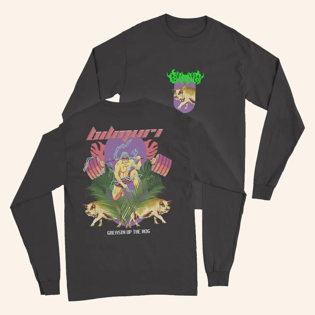Bilmuri Merch Greasin Up the Hog Long Sleeve Shirt Bilmuri Shirt Gift Ideas For Son Bilmuri Merch Greasin Up the Hog Long Sleeve Shirt Bilmuri Shirt Gift Ideas For Son