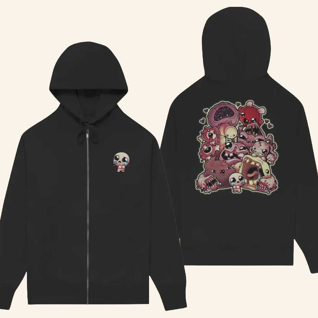Binding Of Isaac Merch The Basement Zip Hoodie Gifts Ideas For Friends