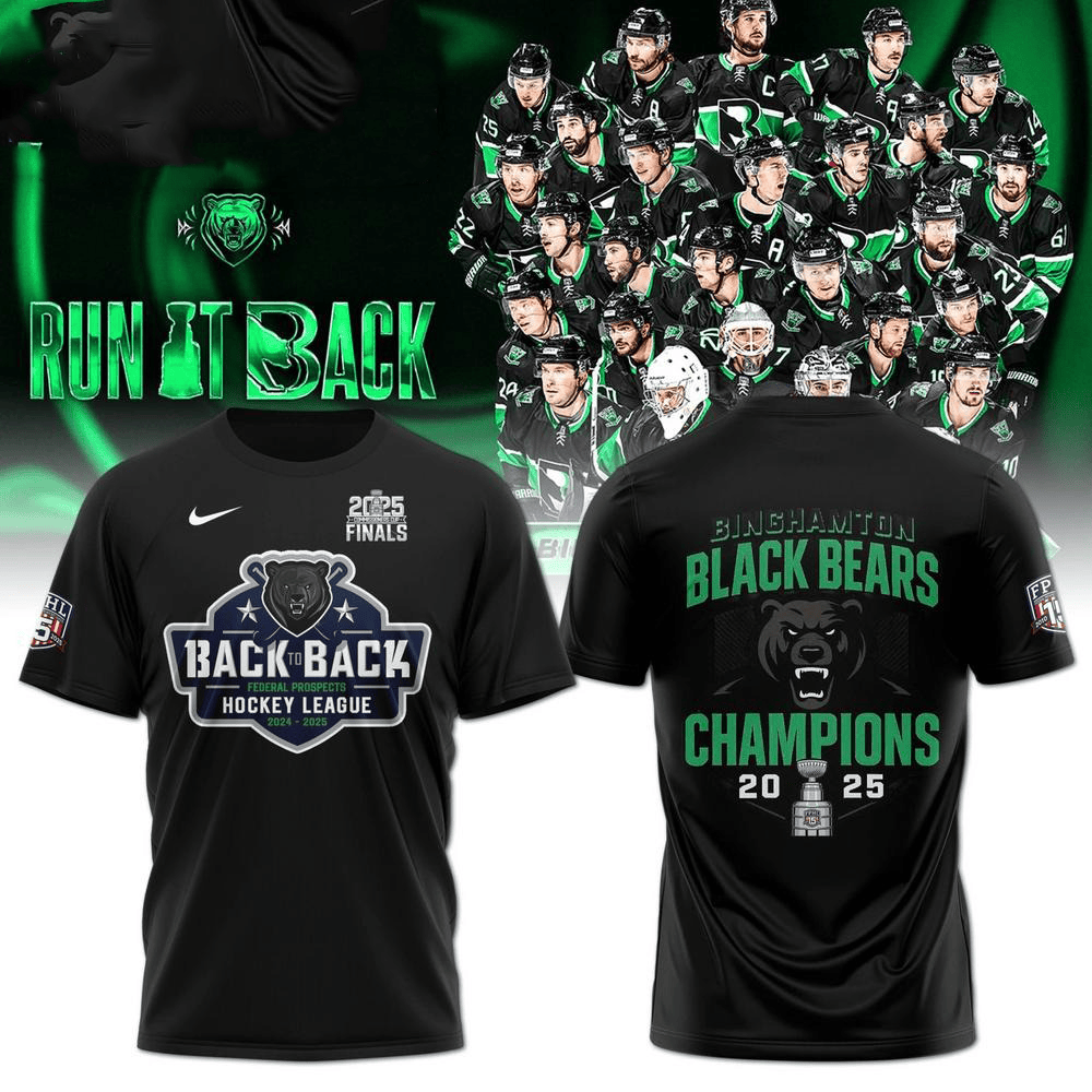 Binghamton Black Bears Back To Back FPHL Hockey Champions Shirt Gifts For Hockey Fan
