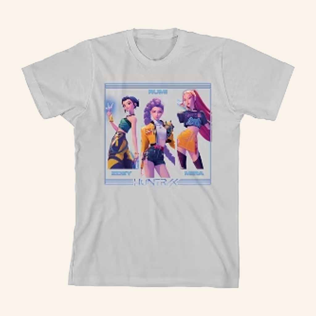 Bioworld Merch Kpop Demon Hunters Huntrix T-Shirt Christmas Presents For Girlfriend Bioworld Merch Kpop Demon Hunters Huntrix T-Shirt Christmas Presents For Girlfriend