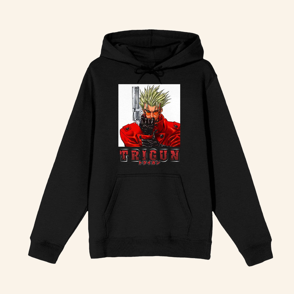 Bioworld Merch Trigun Vash With Gun Hoodie Best Gifts For Him