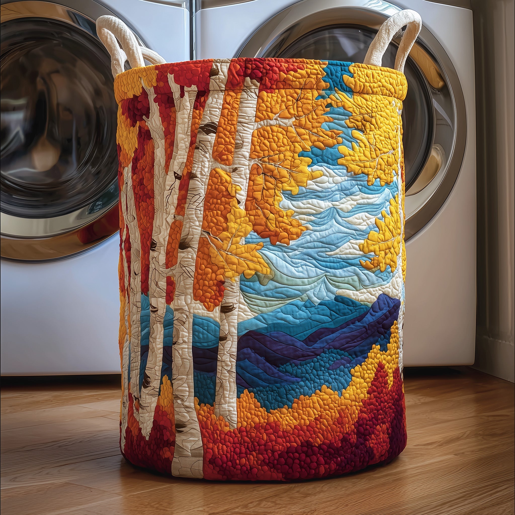 Birch Forest Quilted Laundry Basket Foldable Basket Storage Gifts For Mom