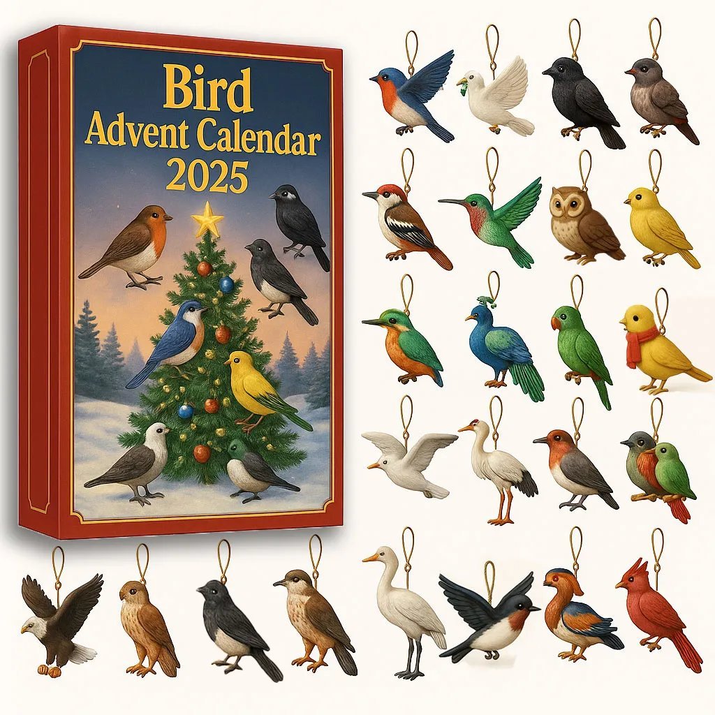 Bird Advent Calendar 2025 Animal Themed Christmas Countdown Calendar Xmas Gifts