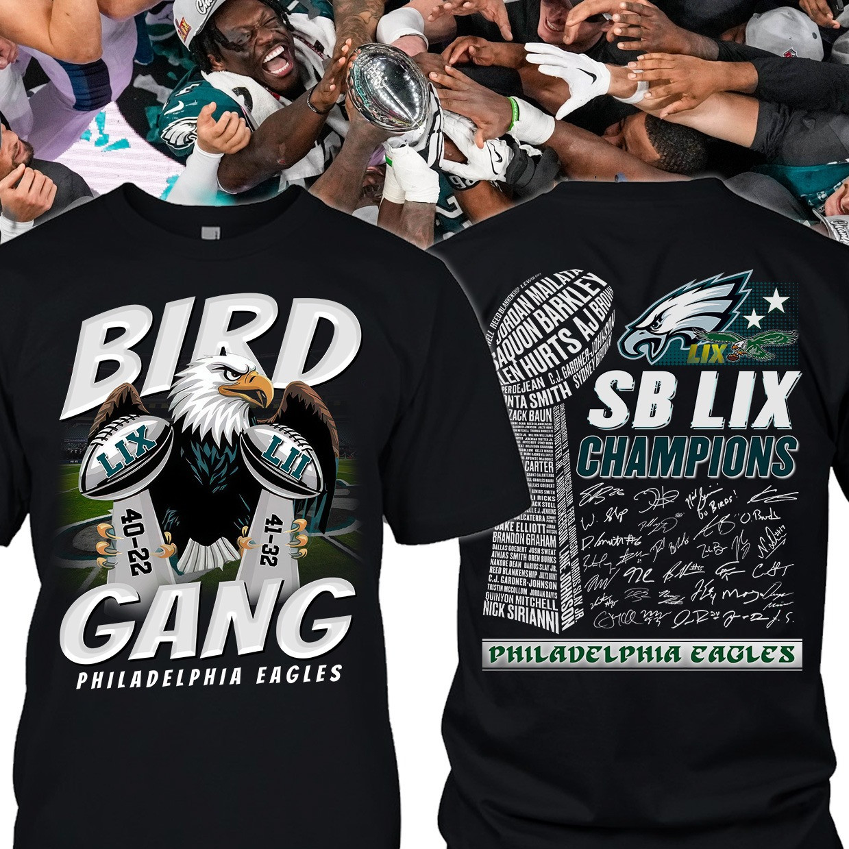 Bird Gang Philadelphia Eagles Super Bowl Champions Shirt Eagles Championship Tee Shirts