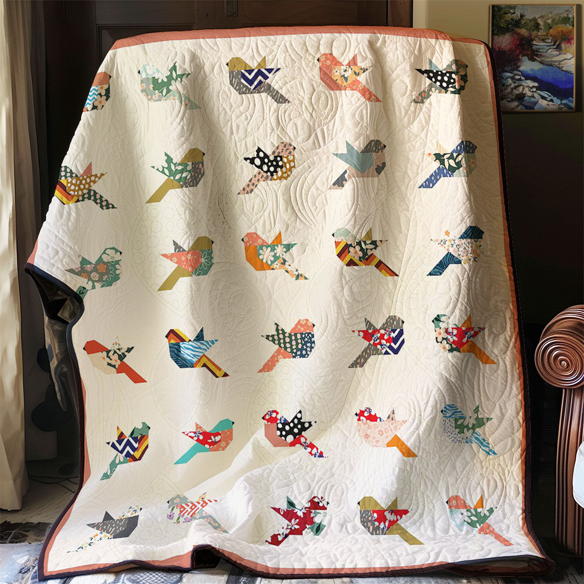 Bird Quilt Blanket Luxury Throw Blankets Stepdad Gifts For Father's Day