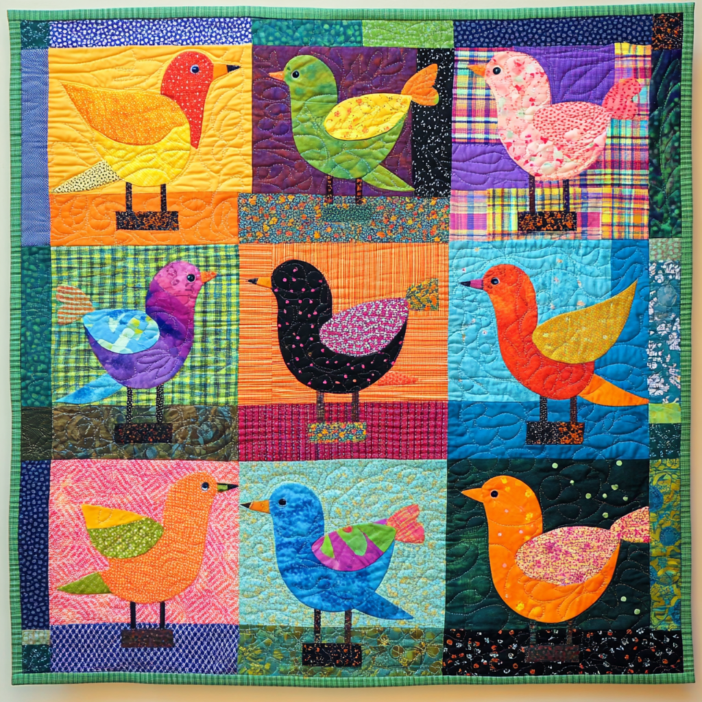 Bird Quilted Placemat Best Placemats Useful Gift for Dad
