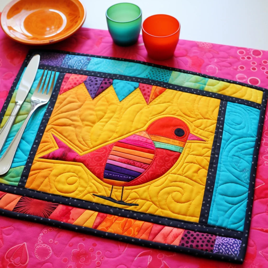 Bird Quilted Placemat Cute Elegant Placemats Gifts For Bird Enthusiasts