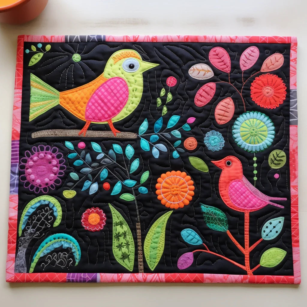 Bird Quilted Placemat Cute Elegant Placemats Unique Gifts For Bird Lovers