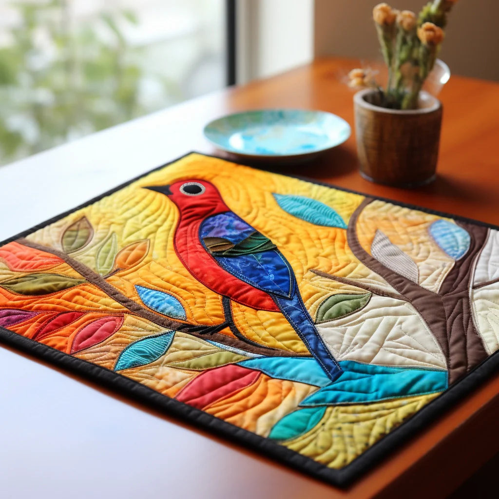 Bird Quilted Placemat Washable Placemats Birthday Presents For Dad