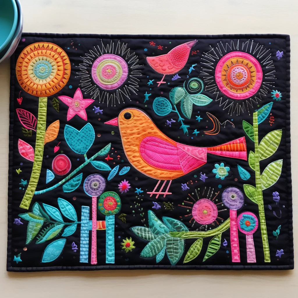 Bird Quilted Placemat Washable Placemats Good Gifts For Birders