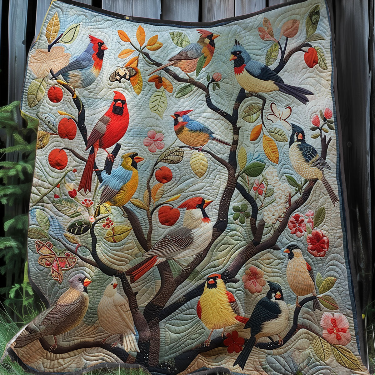Bird Tree Quilt Blanket Throws And Blankets Mothers Day Gift For My Daughter