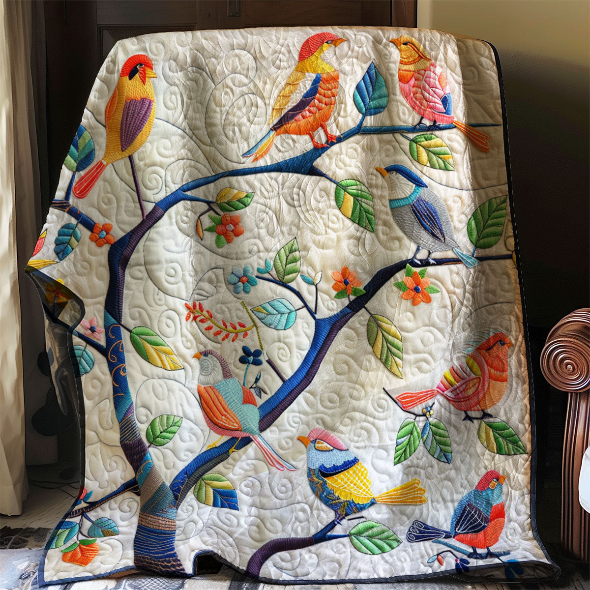 Birds Quilt Blanket Large Sofa Throws Perfect Mother' Day Gifts For Mom