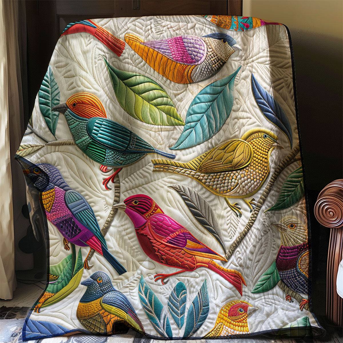 Birds Quilt Blanket Throws And Blankets Good Gifts For Dads 50Th Birthday
