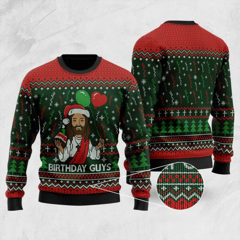 Birthday Guys Christmas Sweater Men Women Christmas Sweater Comfortable Holiday Sweater for Chilly Nights