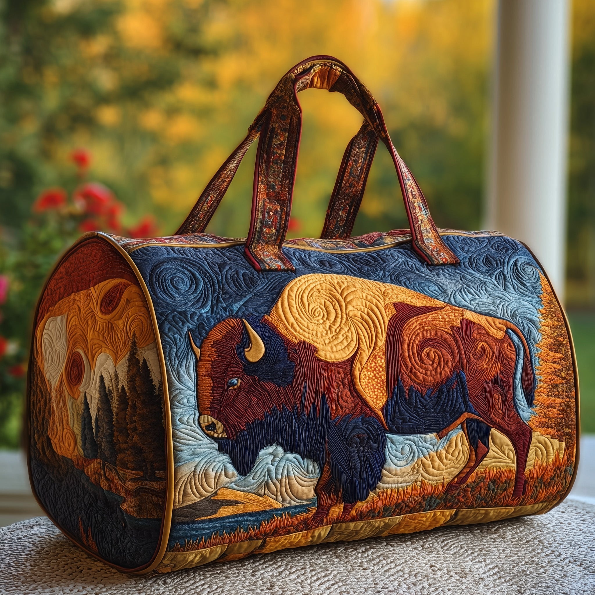 Bison Quilted Duffle Bag Everyday Gift Idea