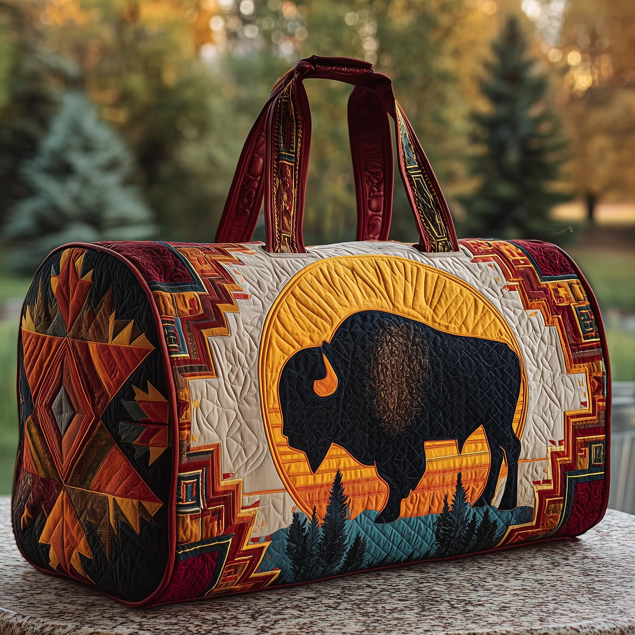 Bison Quilted Duffle Bag Gift For Kids