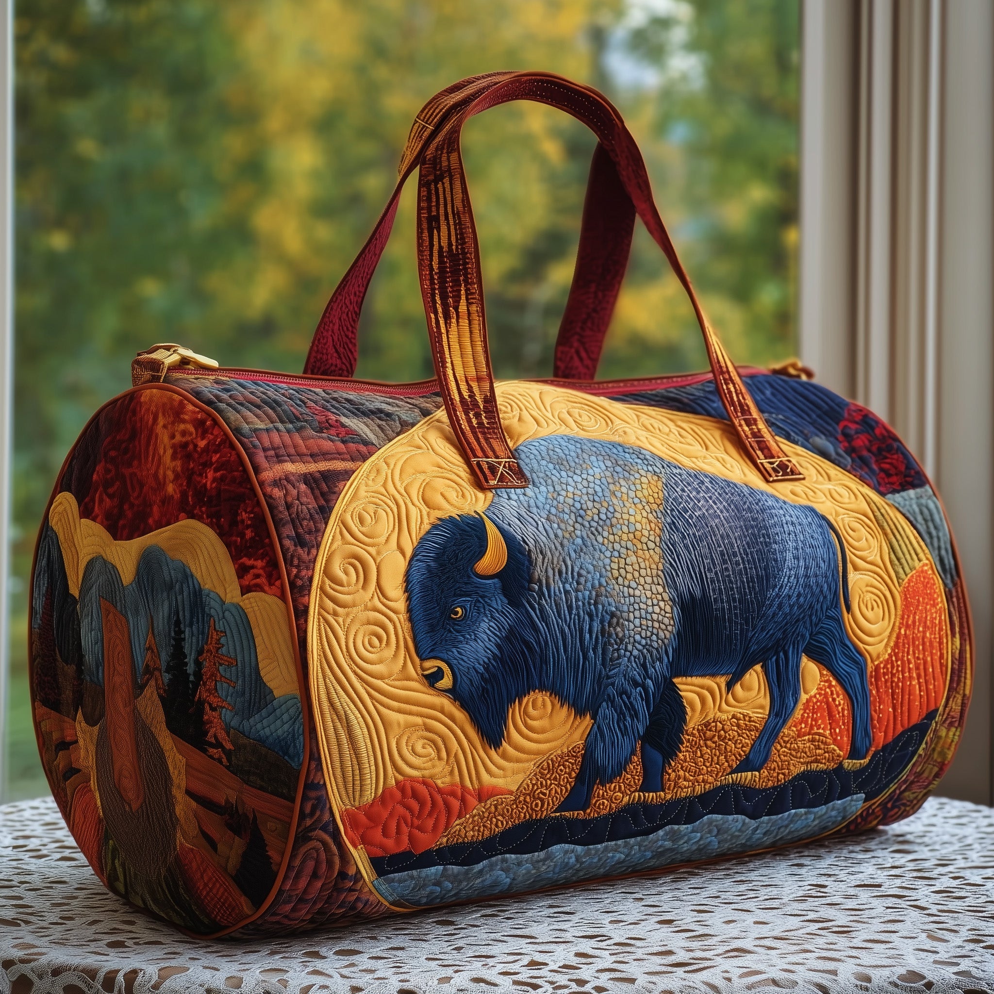 Bison Quilted Duffle Bag Spring Gift Idea