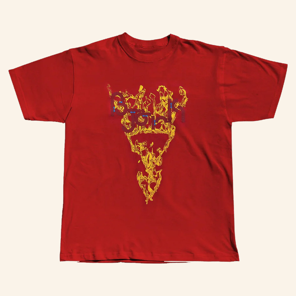 Bjork Merch Volta Flames T-Shirt Christmas Gifts For Music Enthusiasts