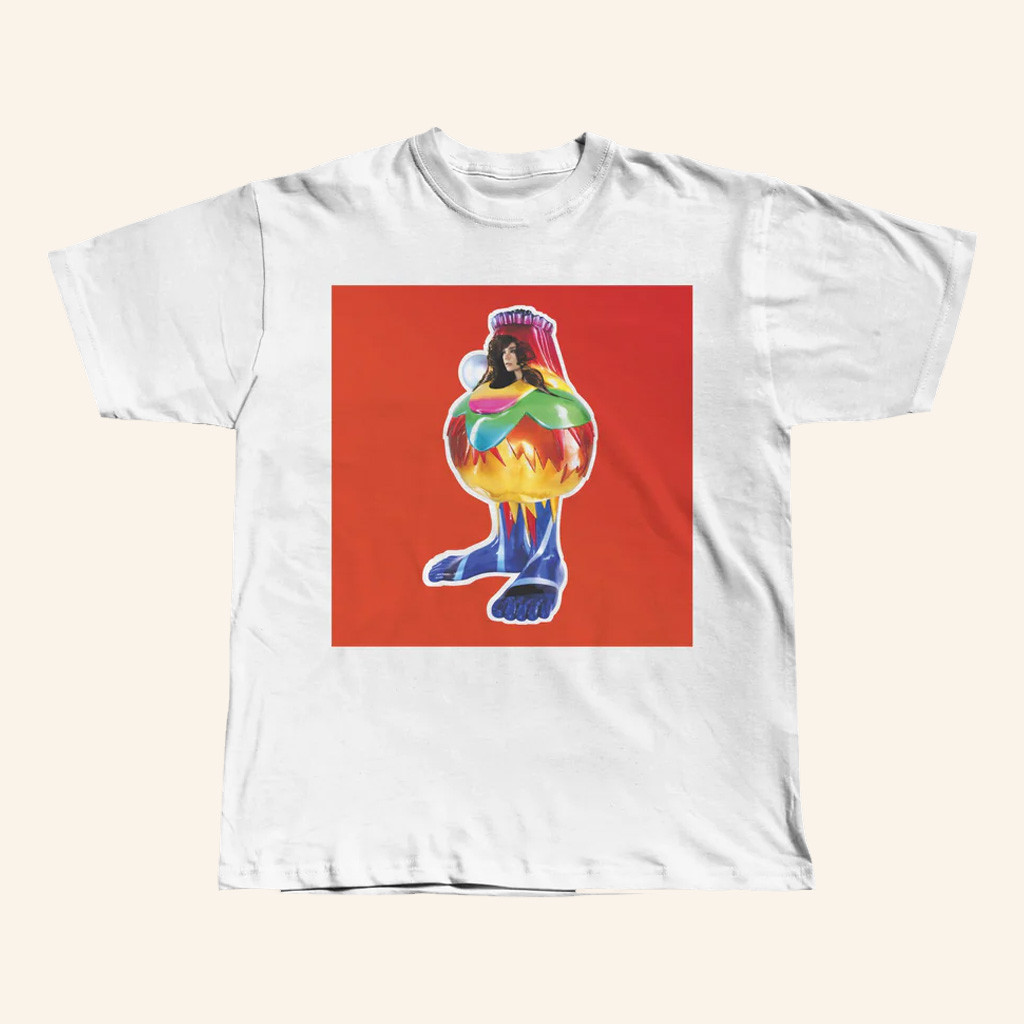 Bjork Merch White Volta T-Shirt Gifts For Music Enthusiasts