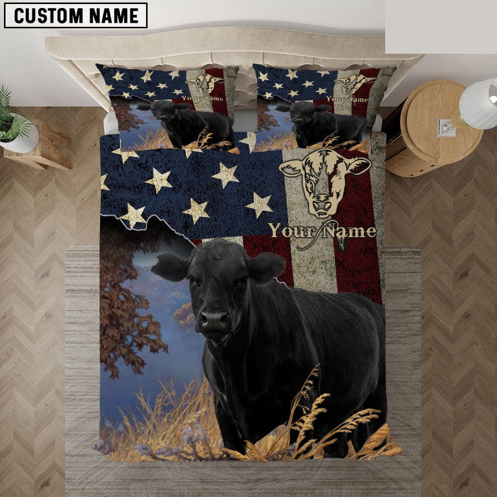 Black Angus America Customized Name Bedding Set Thoughtful Wedding Gifts
