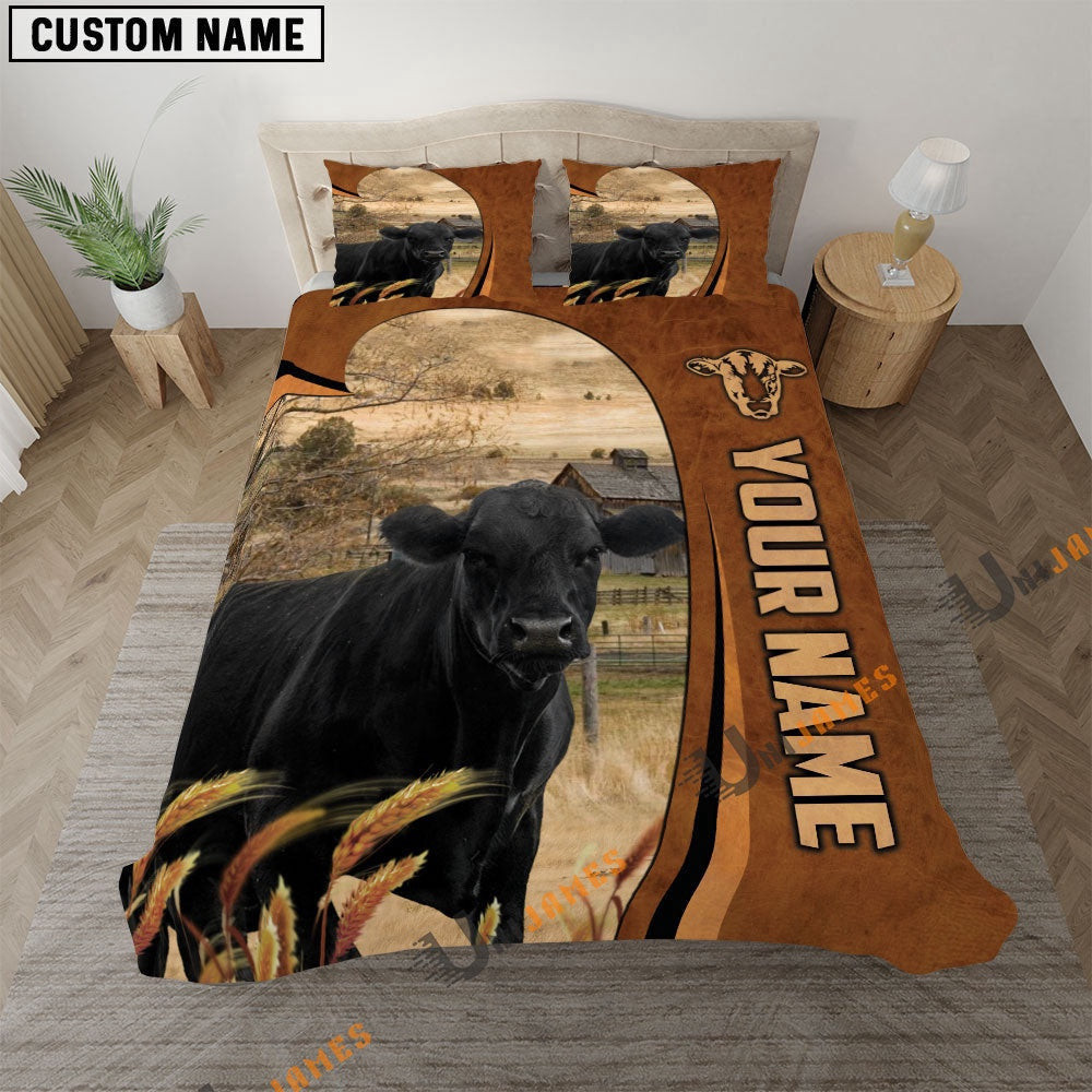 Black Angus Premium Brown Pattern Bedding Set Thoughtful Wedding Gifts