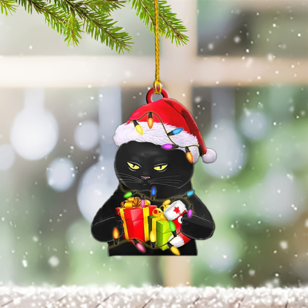 Black Cat Christmas Ornament Black Cat Ornaments For Christmas Tree 2024 Gift