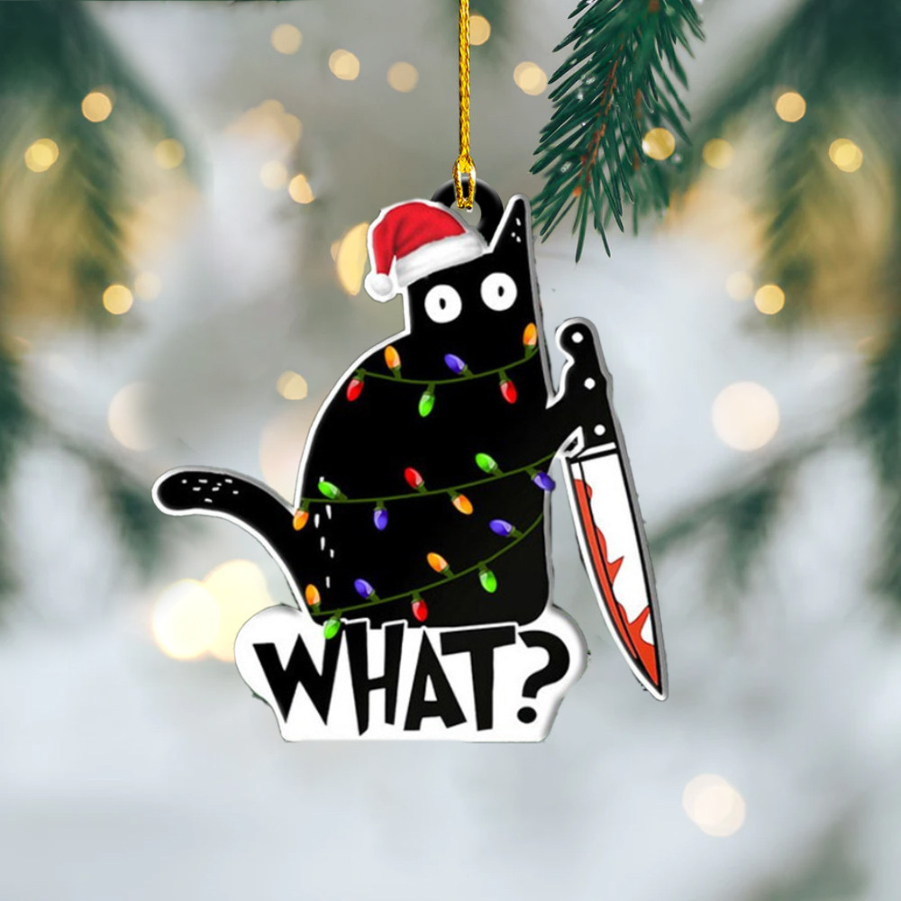 Black Cat Christmas Ornament Horror Christmas Tree Decorating Ideas 2024