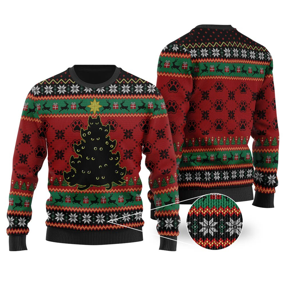 Black Cat Christmas Sweater Holiday Gift Merch That Everyone Will Adore