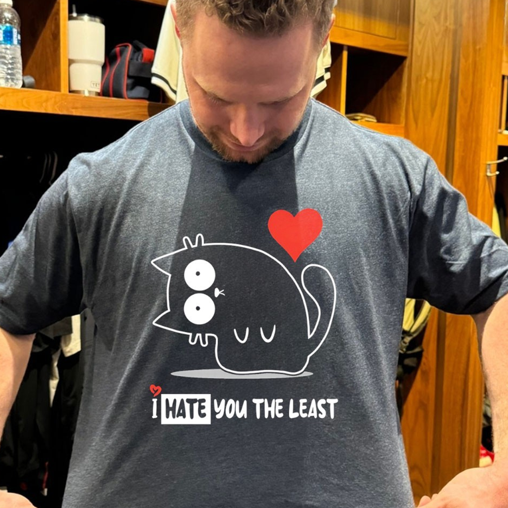Black Cat I Hate You The Least T-Shirt Unique Gift For Boyfriend Birthday