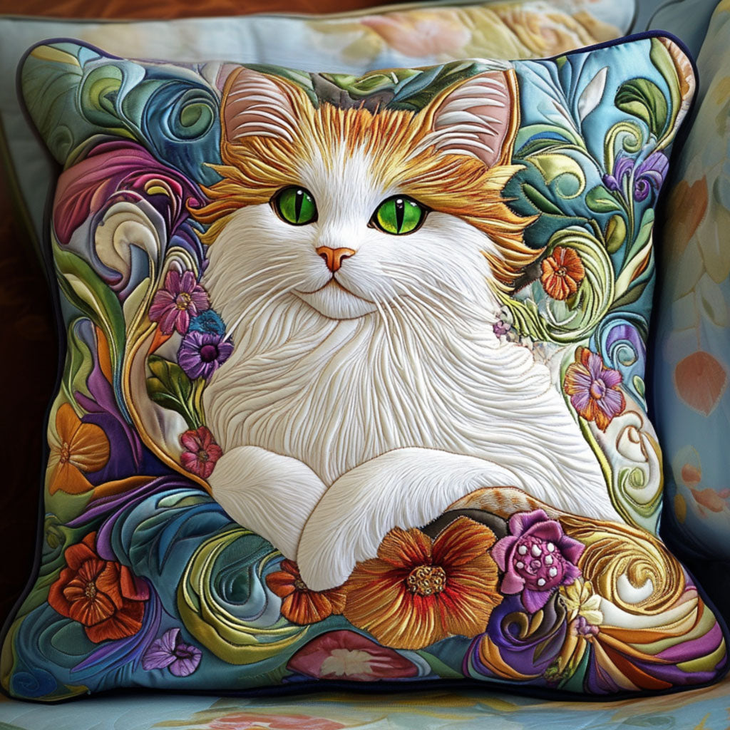 Black Cat Majesty Quilted Pillow Case Home Decor Pillow Covers Presents For Cat People