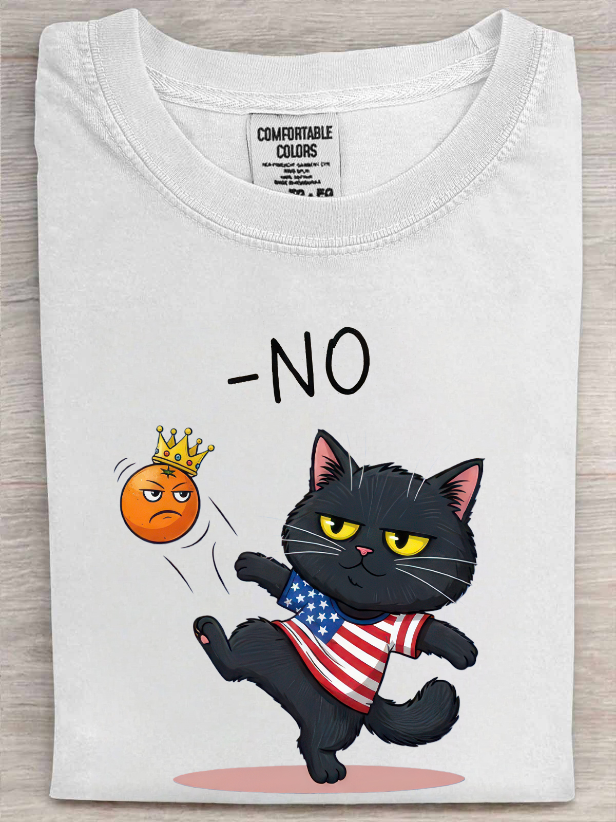 Black Cat No Kings T-Shirt Funny Cat Clothing Funny Meme Gifts For Kitty Lovers