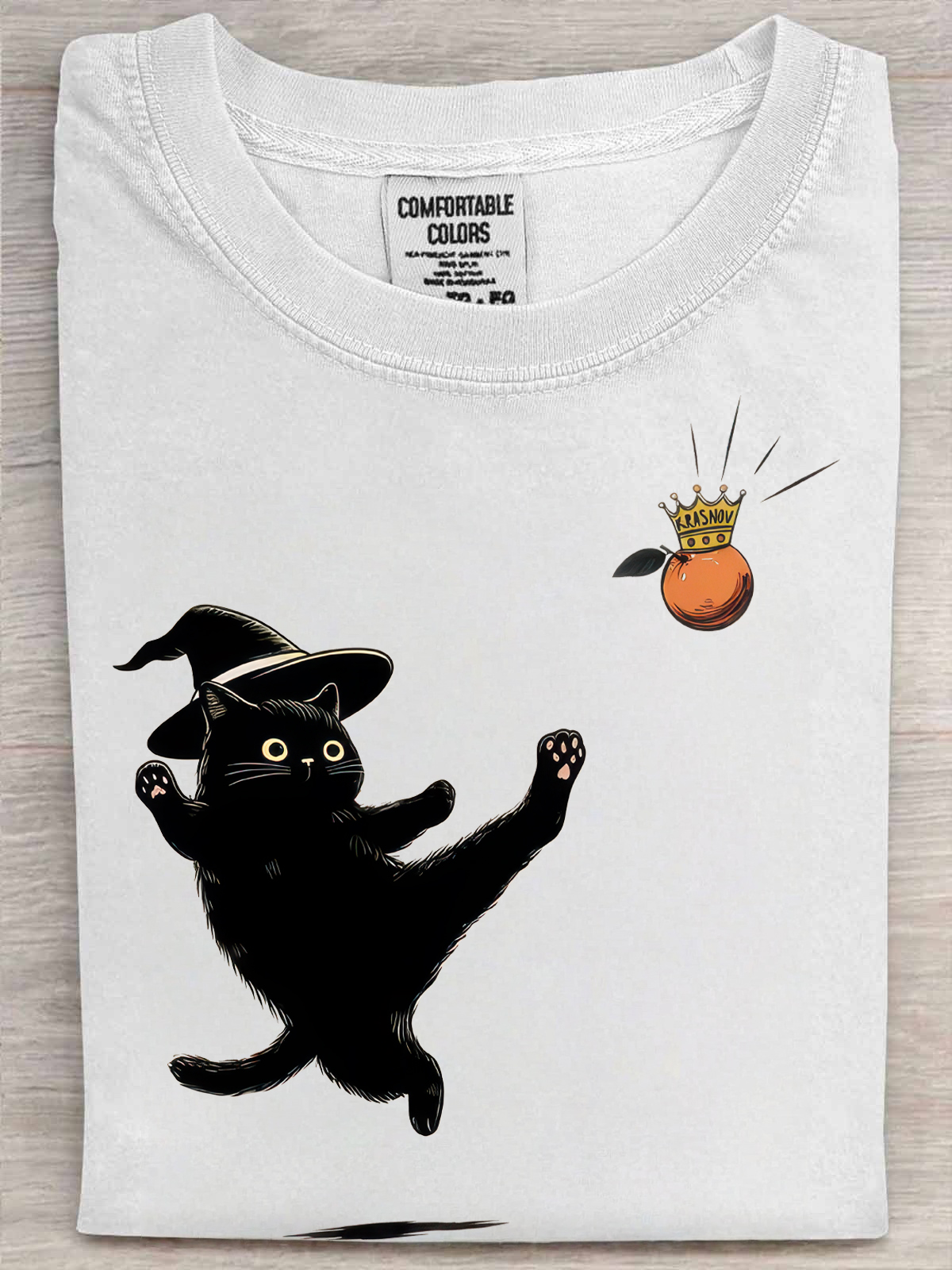 Black Cat No Kings T-Shirt Funny Graphic Tees Sarcastic Pun Gifts For Cat Owners