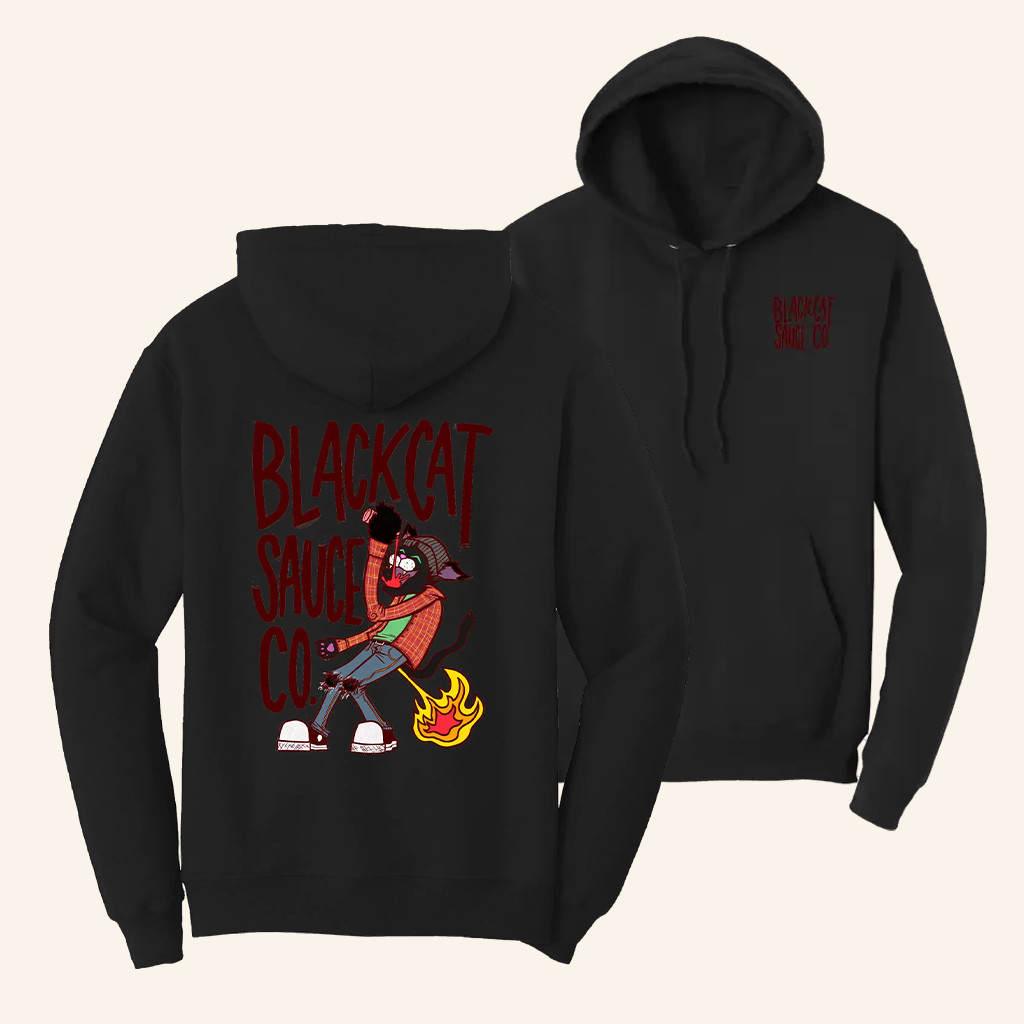 Black Cat Sauce Merch Black Cat Hoodie Great Gifts For Boyfriend