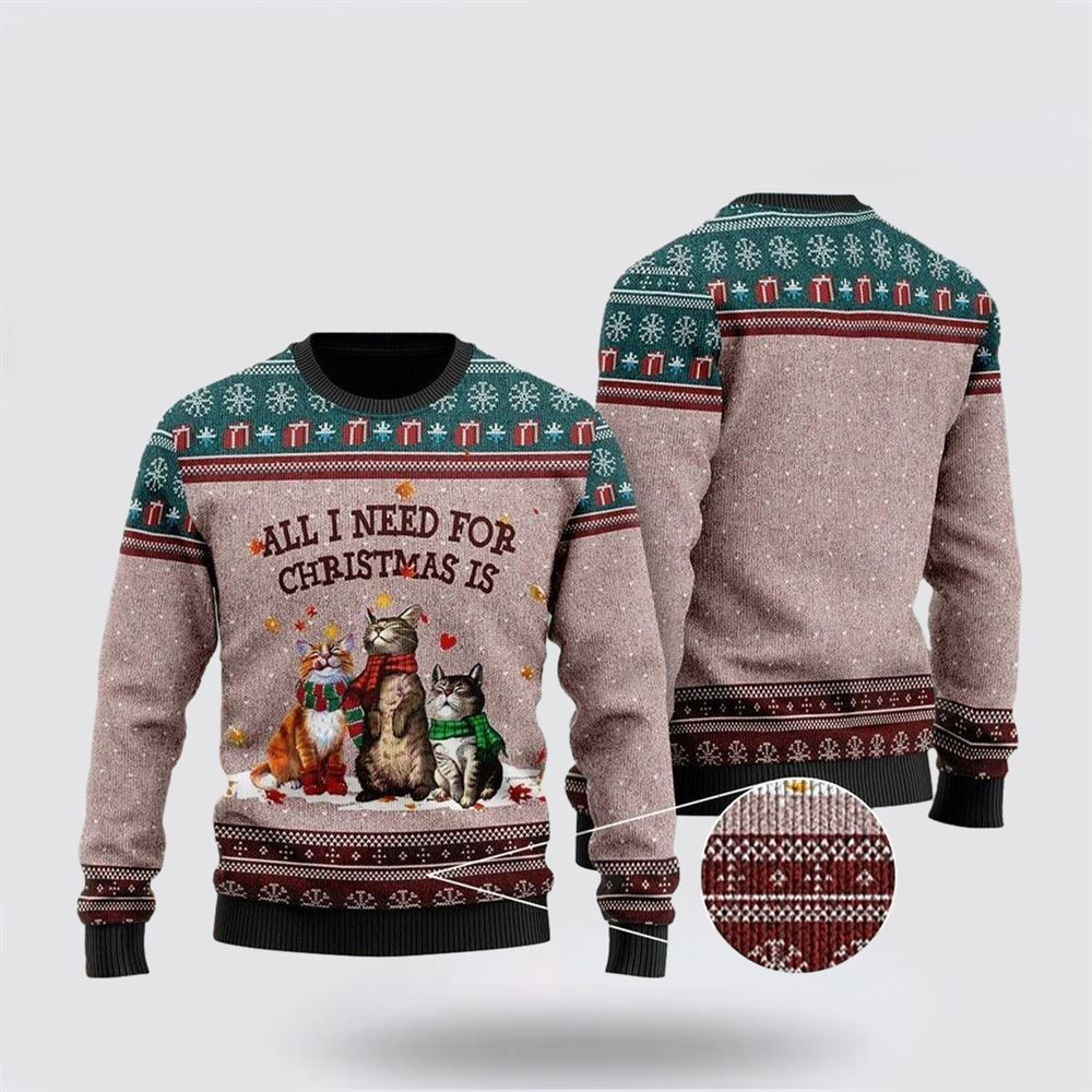 Black Cat Ugly Funny Family Ugly Christmas Sweater Christmas Gift For Cat Love Christmas Present Ideas