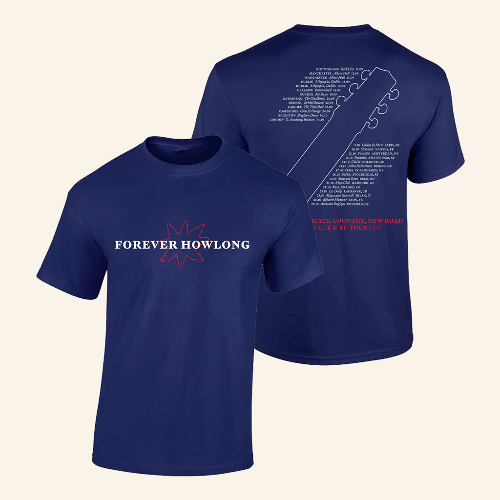 Black Country New Road Merch Fall 2025 Tour T-Shirt Forever Howlong Shirt Dad Gifts