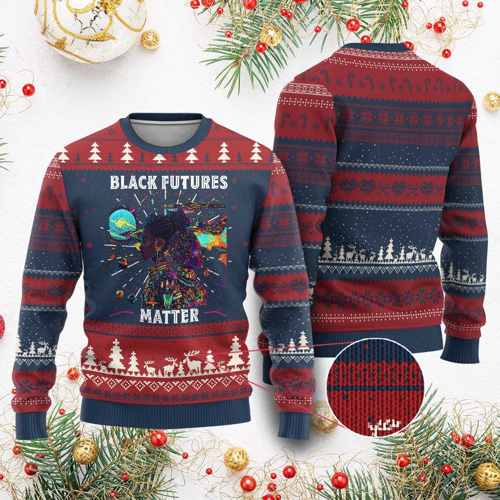 Black Futures Matter Afrofuturism Ugly Christmas Sweater Xmas Cosmic Jumper African Gifts
