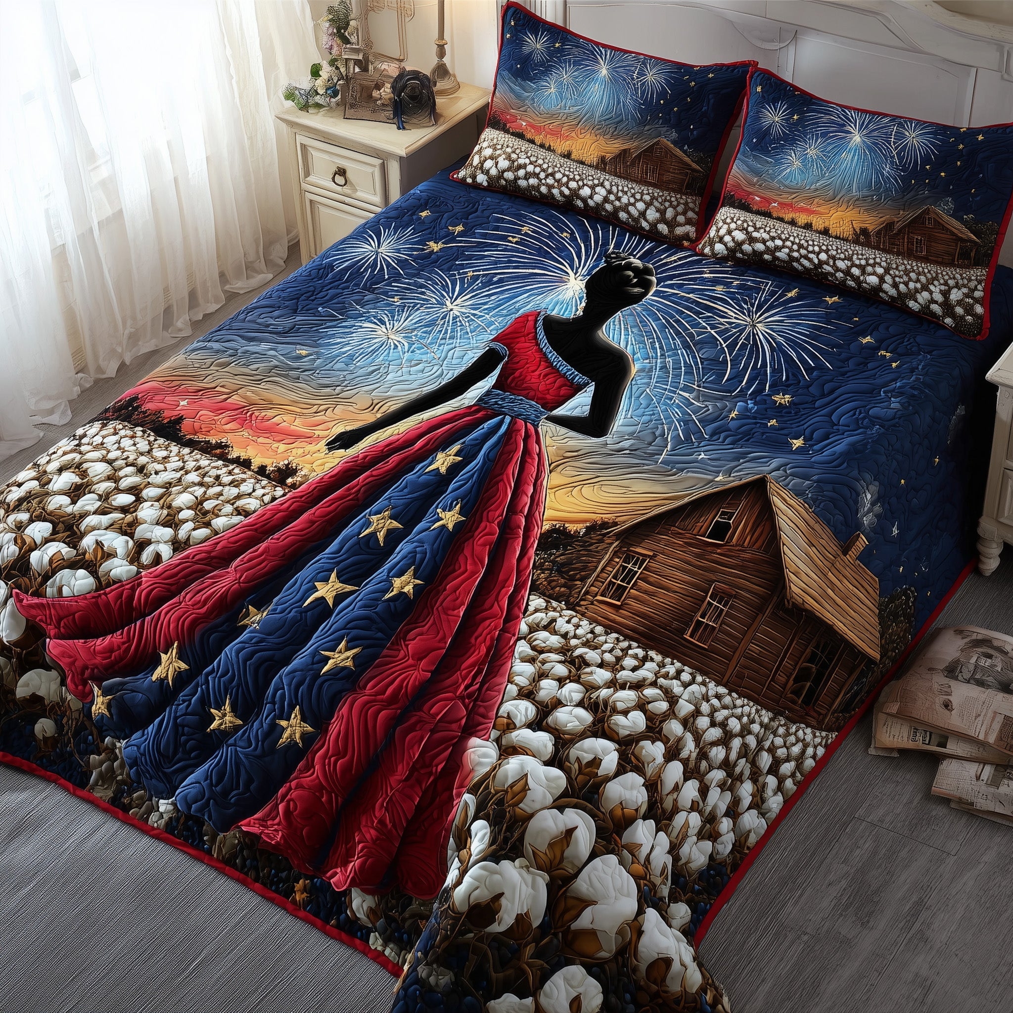 Black History Quilted Bedding Set Stylish Home Decor