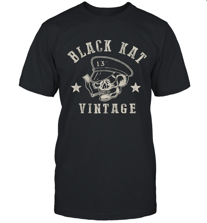 Black Kat Vintage Skull T-Shirt Social Distortion Ace Of Spades Merch Father's Day Gifts