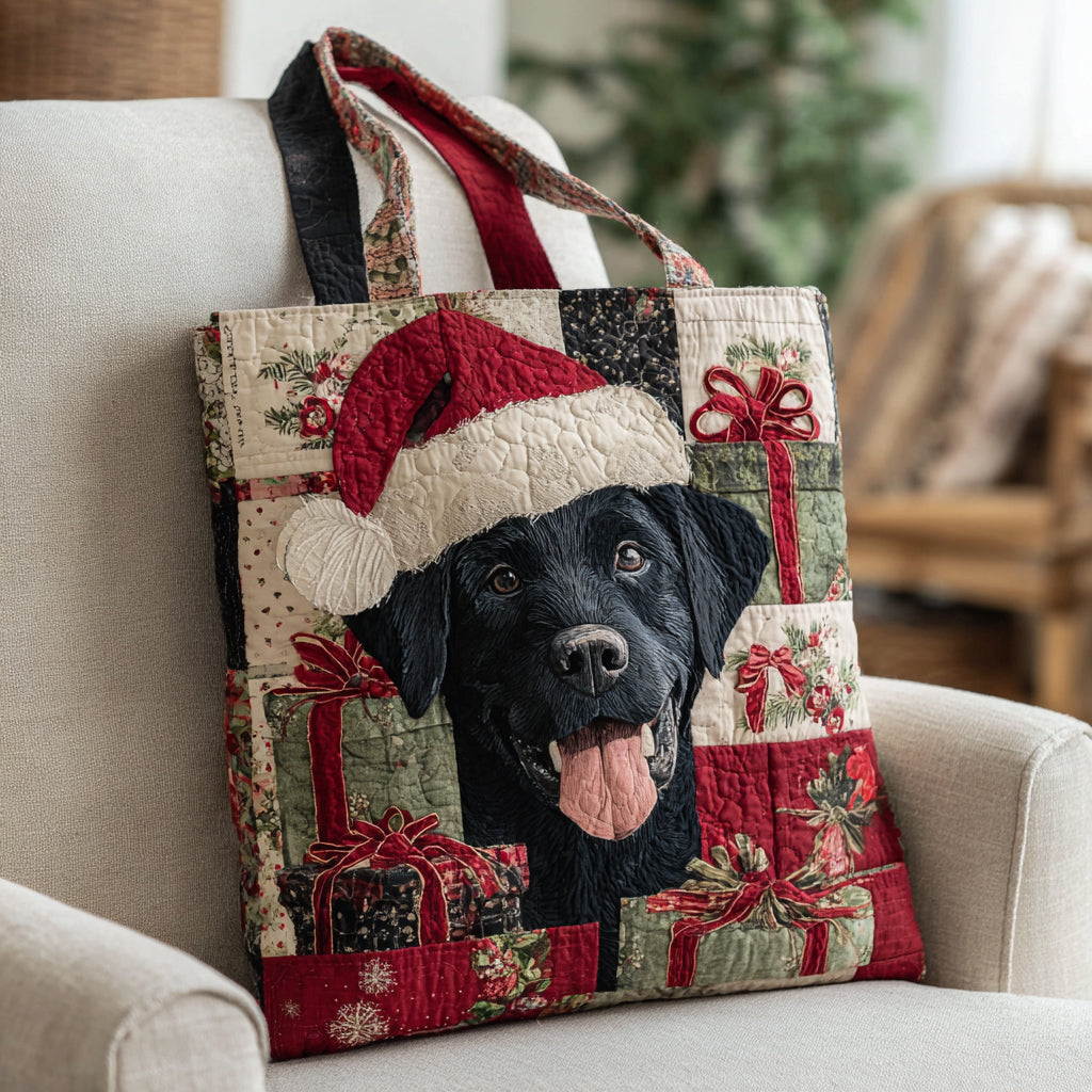 Black Lab Cheer Quilted Tote Bag Great Gifts For Dog Lovers