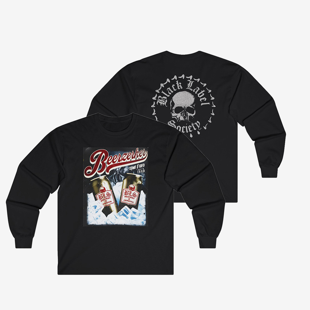 Black Label Society Beerzerker Can Long Sleeve Shirt Zakk Wylde Apparel Gift Ideas For Father