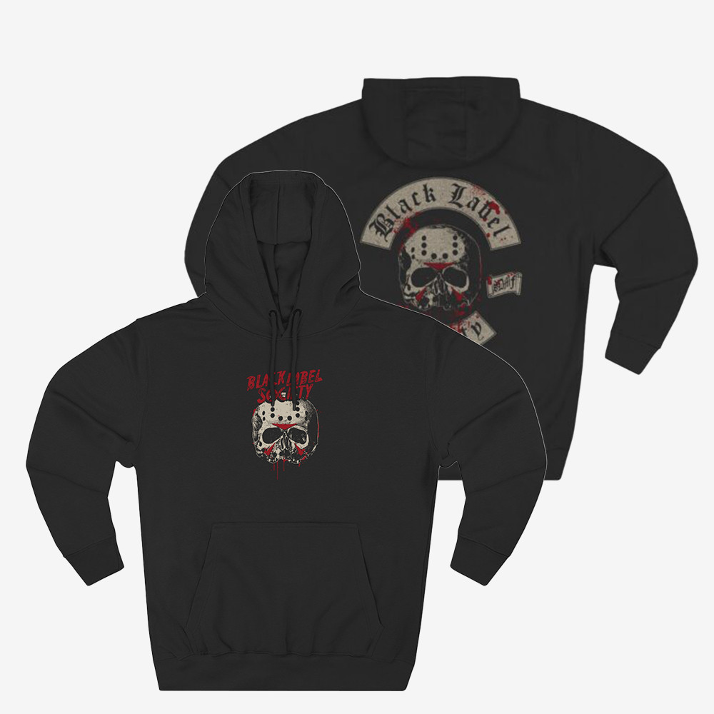 Black Label Society Bloody Skull Hoodie Zakk Wylde Clothing Line Gift For Enthusiasts