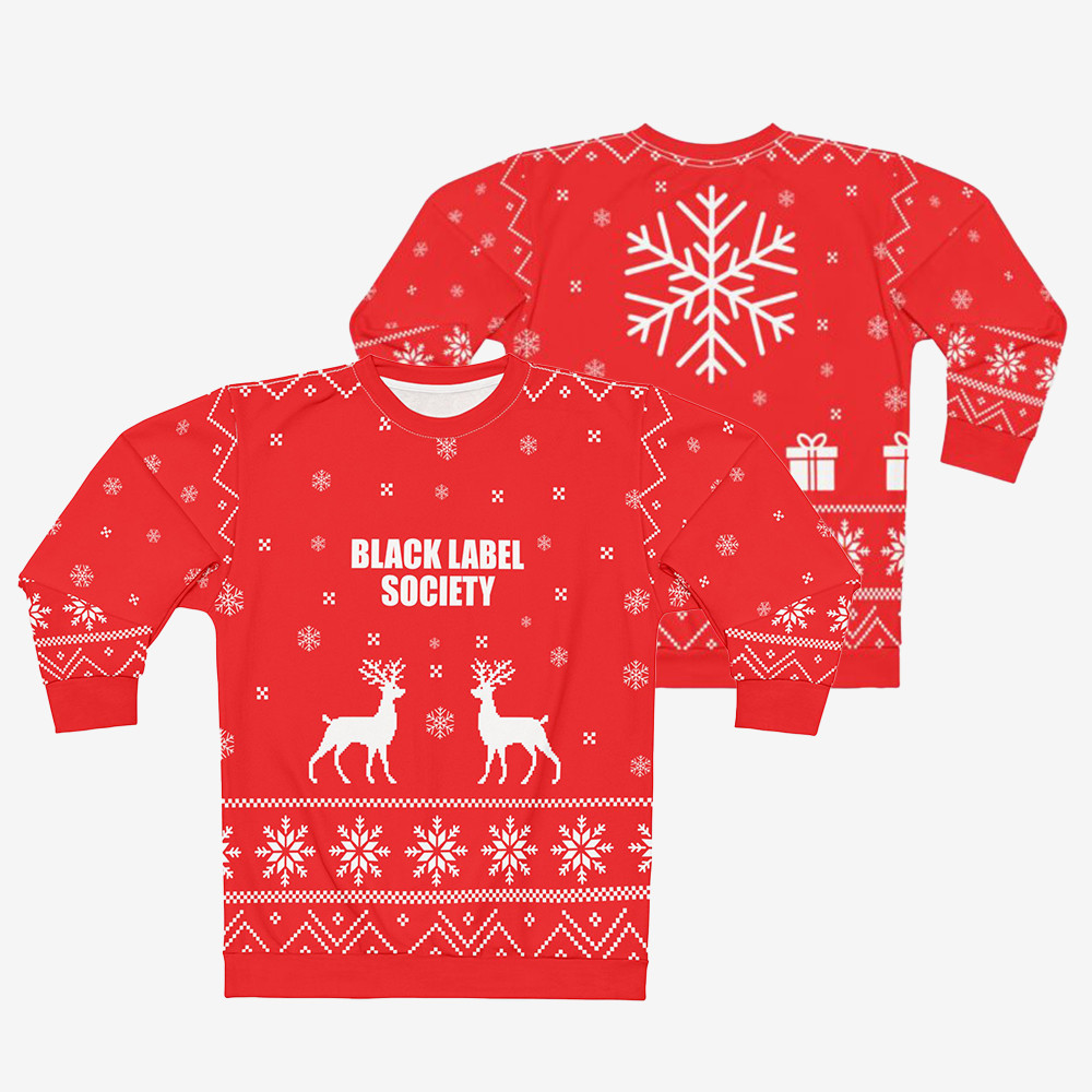 Black Label Society Christmas Sweatshirt Holiday Clothing Zakk Wylde Merchandise